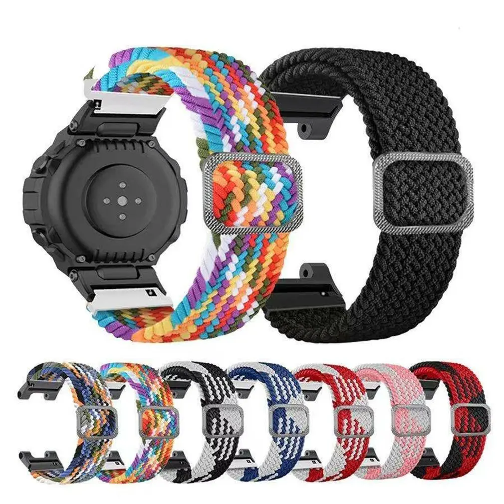 

Adjustable Braided Watch Strap For Amazfit T-Rex PRO Smart Watch Sport Watchband Bracelet Replacement Wrist Strap Accessories