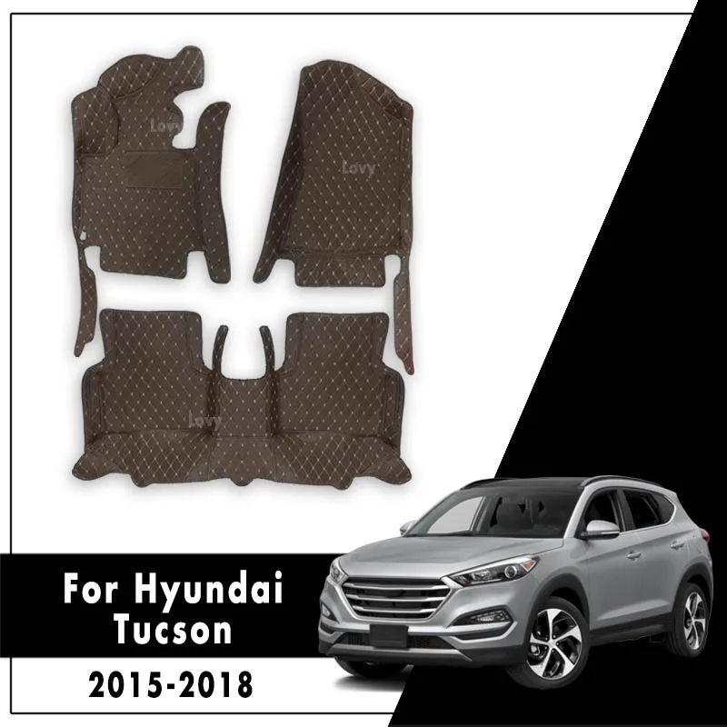 Коврики для салона автомобиля водонепроницаемые противоскользящие Hyundai Tucson 3rd 2015