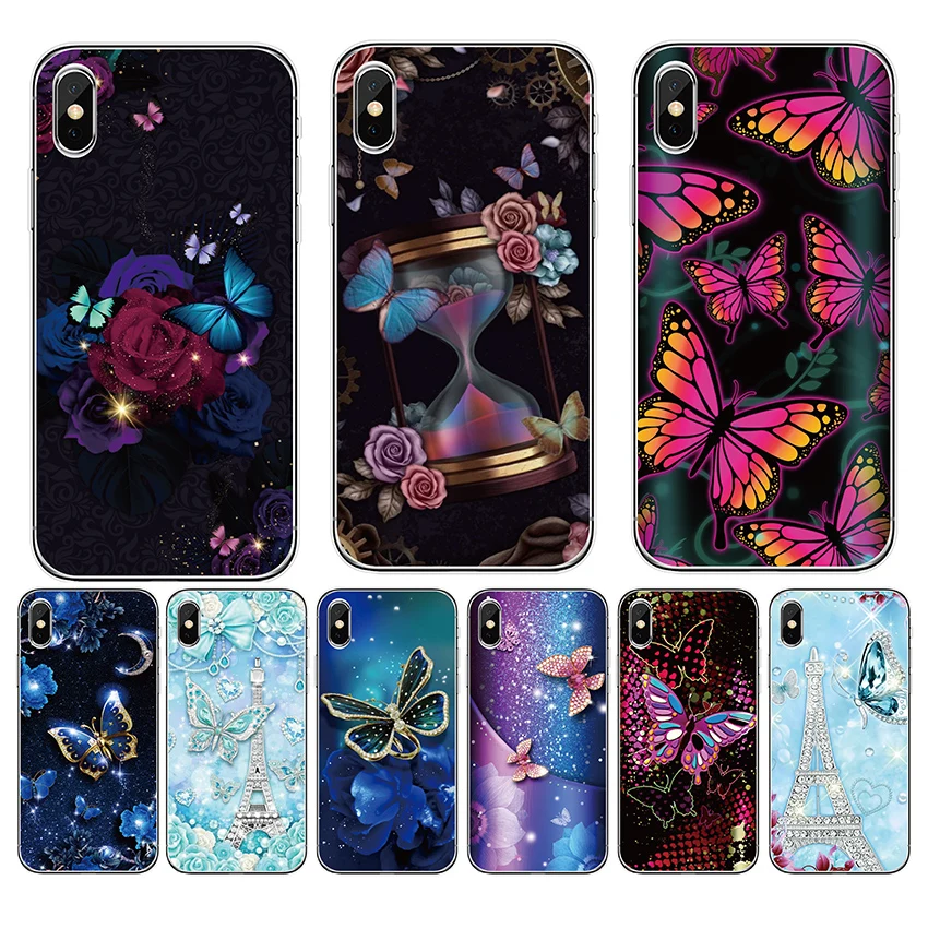 Мягкая задняя крышка из ТПУ с принтом бабочки для One Plus 3 3T 5 5T 6 6T OnePlus 7 pro