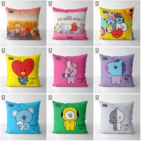 bt21 pillow case printed pillow case sofa gift car bedroom decoration christmas gift