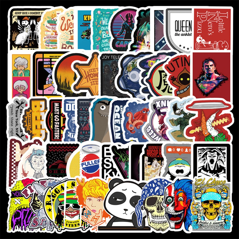 50 шт. эстетическое в европейском и американском стиле наклейки для фото альбом