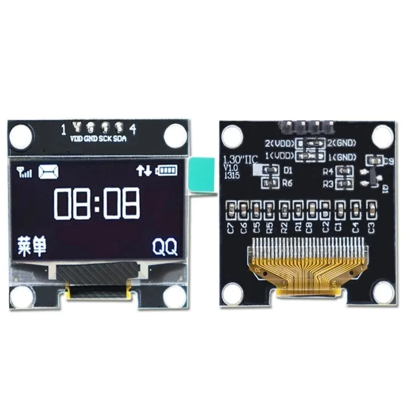 1 3 дюймовый OLED-дисплей 12864 ЖК-экран для arduino 30-контактный сварочный Белый Синий sh1106