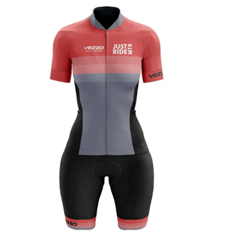 Female Cycling Monkey VEZZ0 Clothes Promotion Dress Summer Professional Triathlon Uniforme Bike Outfit Short Sleeved |