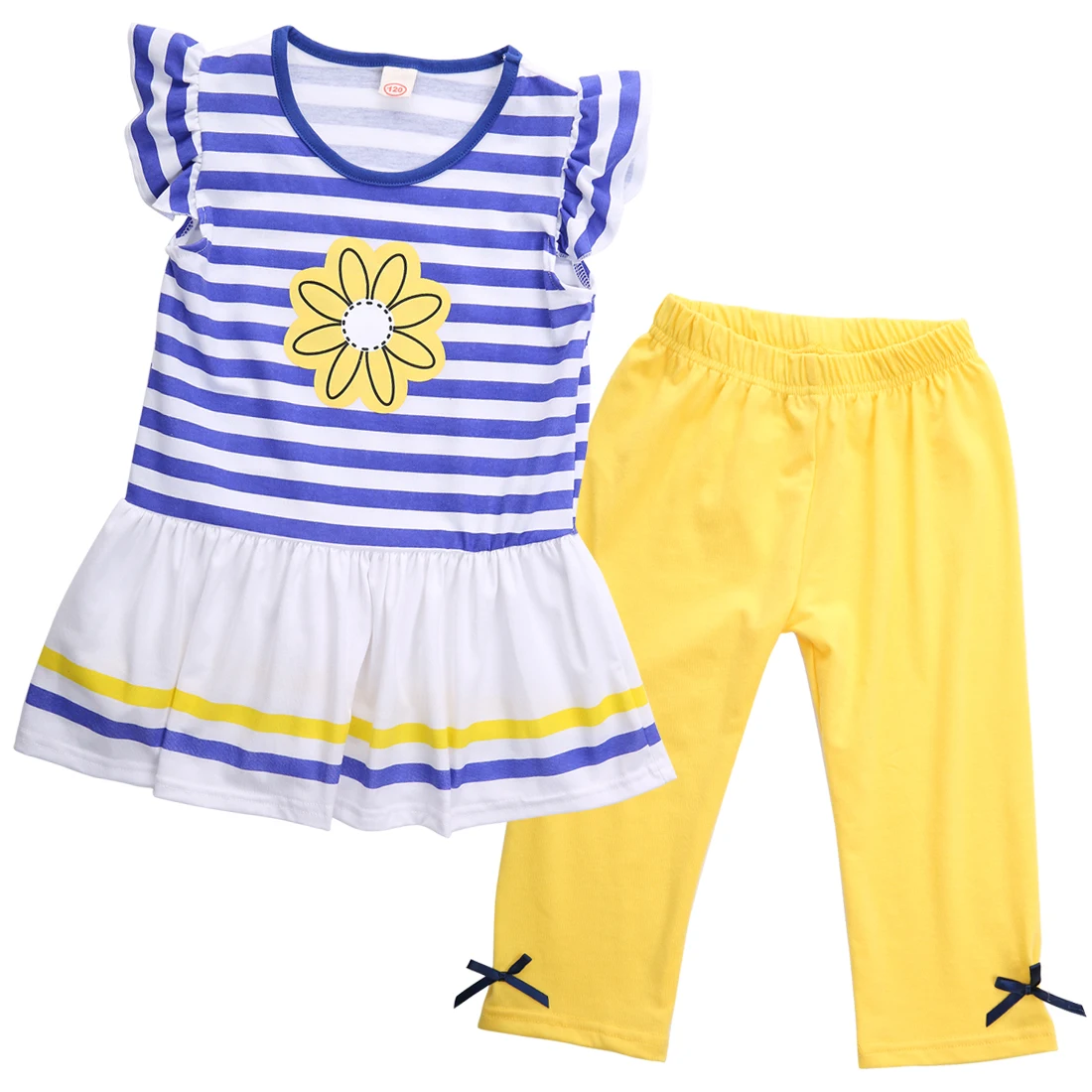 Emmababy брендовые комплекты одежды для девочек детская одежда 2 шт. полосатая