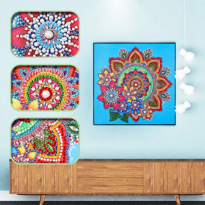 Мандала Цветок 5D Сделай Сам специальная алмазная живопись вышивка стразами