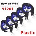 5PK 91201 лента, совместимая с Dymo LetraTag 12267 91200 91202 91201 91221 91331 12 мм, ленты для этикеток для производителя Этикеток Dymo LetraTag