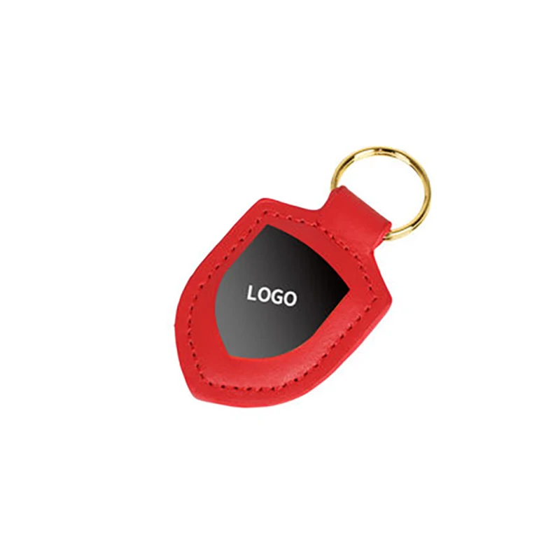 

Leather Personality Car Shield Key Pendant Keychain For Porsche Palamela Cayenne Macan 911 718 key ring