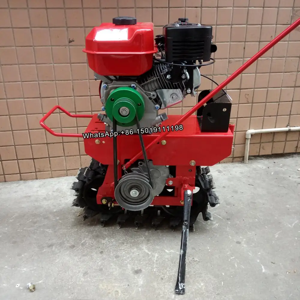 170 бензиновый культиватор цепной колесный плуг траншеекопатель для удобрений и