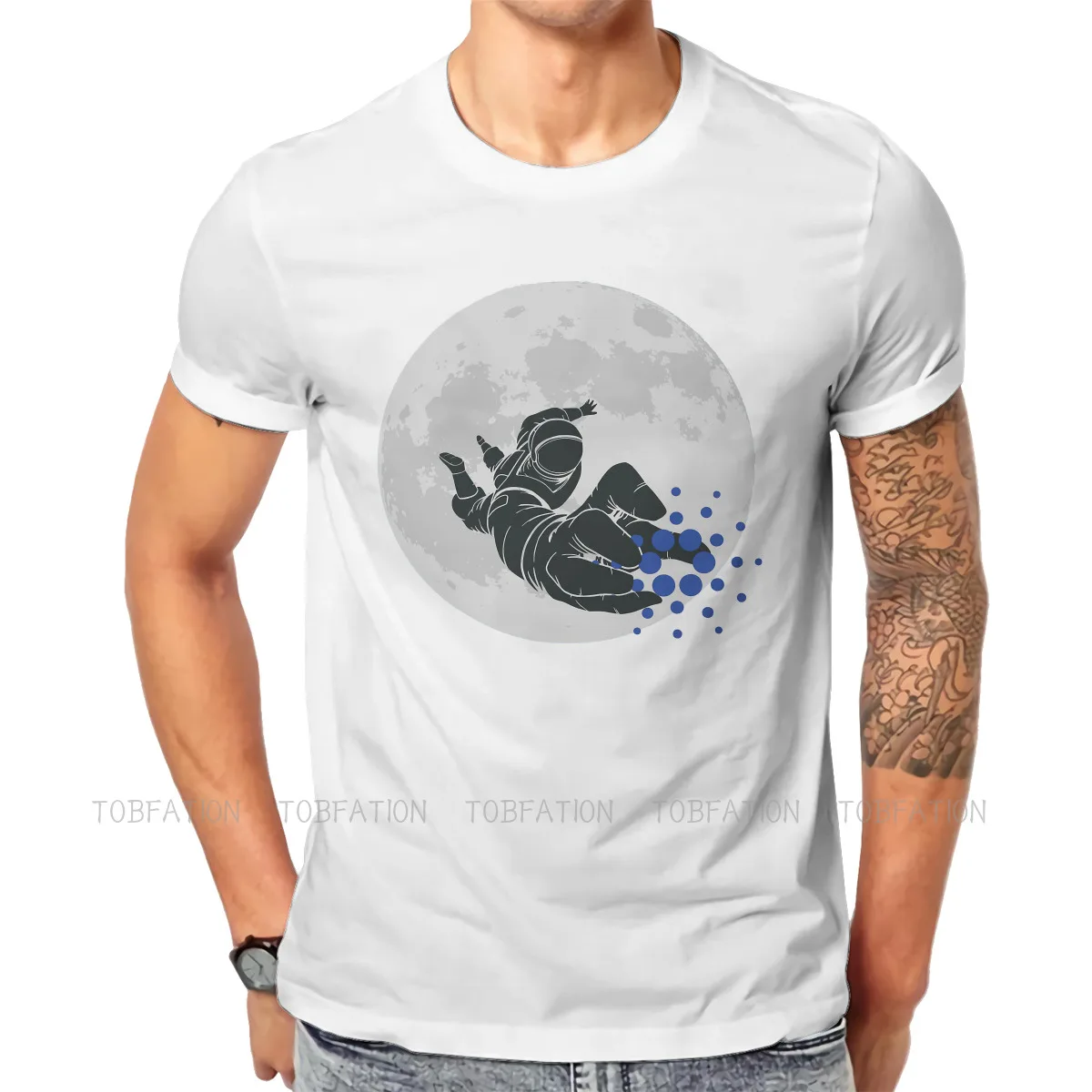 

Cardano ADA Blockchain Fashion TShirts Cardano Male Style Pure Cotton Streetwear T Shirt O Neck Oversized