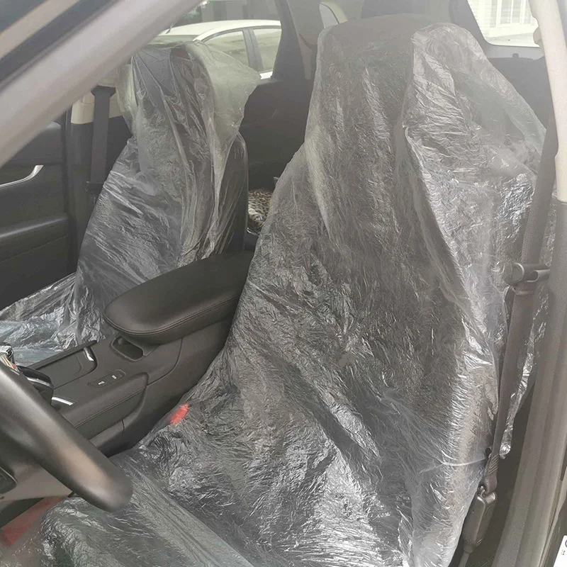 Автомобильные одноразовые пластиковые прозрачные защитные чехлы на сиденья 5 шт.