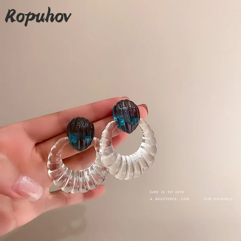 Серьги-гвоздики в корейском ретро-стиле с кристаллами | Украшения и аксессуары