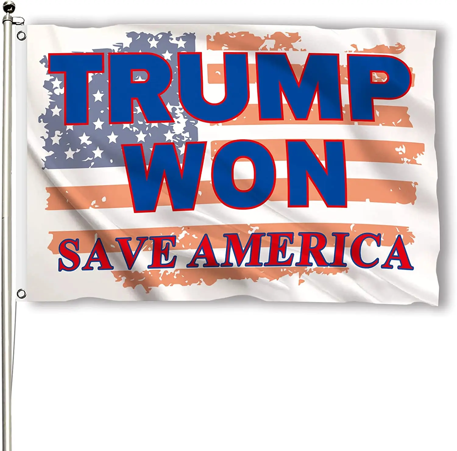 

3X5ft Trump Won Flag Premium Fabric Vibrant Color Trump 2024 Flag with Two Grommets Fly Breeze Donald Trump Flag Save America
