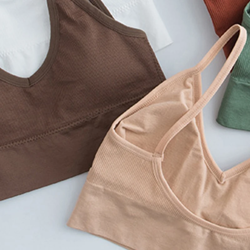 Женский спортивный бюстгальтер дышащий хлопковый с вкладышами противоударный