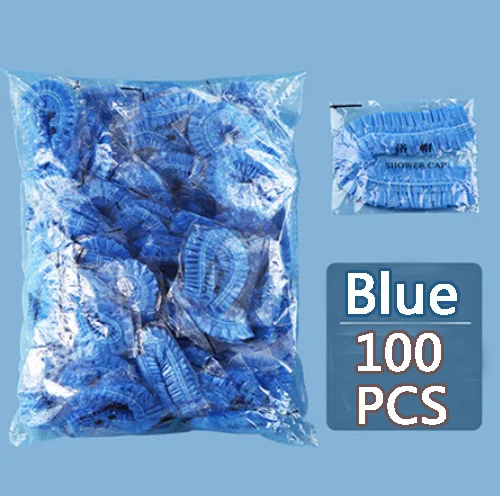 Одноразовая шапка для душа 100 шт./лот прозрачные эластичные шапки спа салона