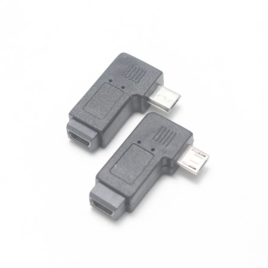 1 шт. 90-градусный адаптер с левым и правым углом micro USB Type A B male к mini feMale Новинка |