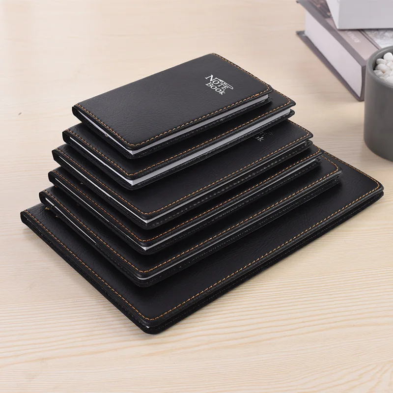 152 Pages Notebook Leather Notepad Portable Journal Diary Book Writing Pads Planners School Office Stationery Black | Канцтовары для