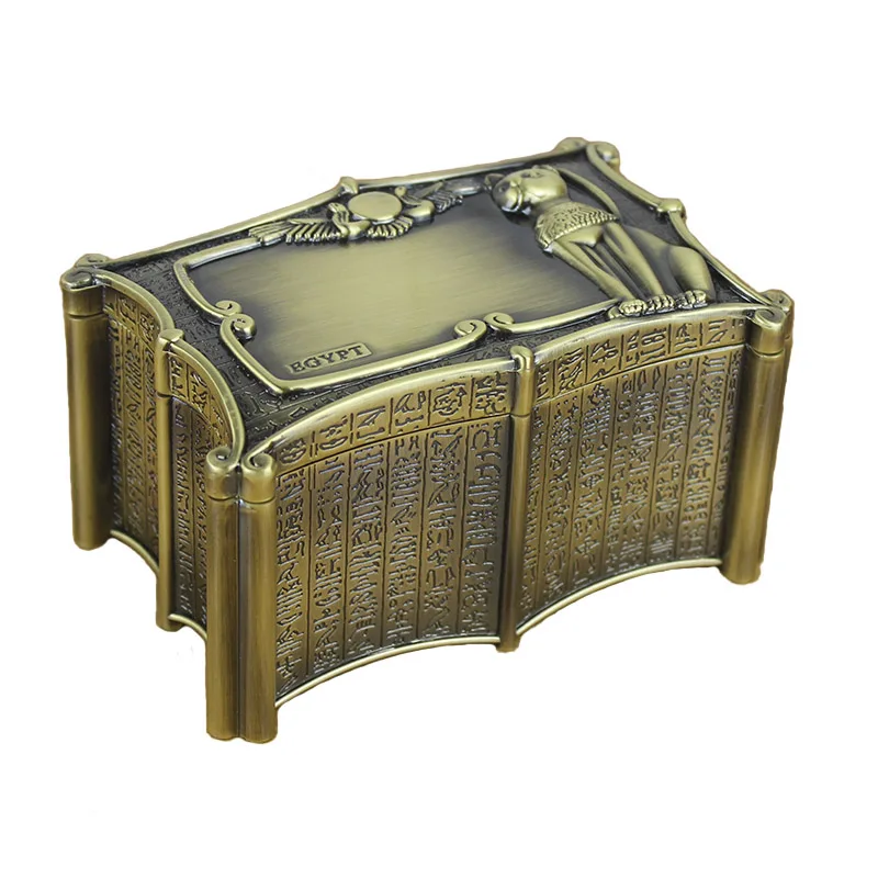 

Creative Egyptian style, cat God, jewelry box, high-end exquisite metal storage box, household jewelry box