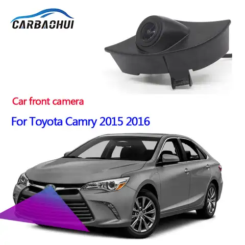CCD Full HD автомобильная парковочная камера с логотипом Переднего Вида, водонепроницаемая камера ночного видения для Toyota Camry 2015 2016, устанавлива...