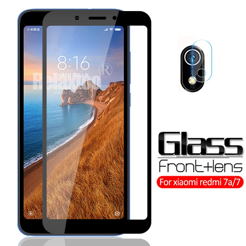 2 в 1 Защитное стекло для объектива камеры xiaomi redmi 7a защита экрана xaomi 7 a redmi7a redmi7
