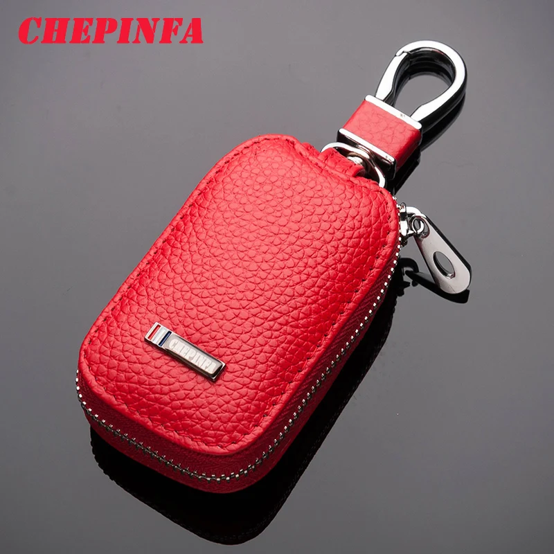 

CHEPINFA Leather Car Key Cover Case For BMW Audi Mercedes VW Skoda Jaguar Toyota Lexus Honda Hyundai Kia Opel