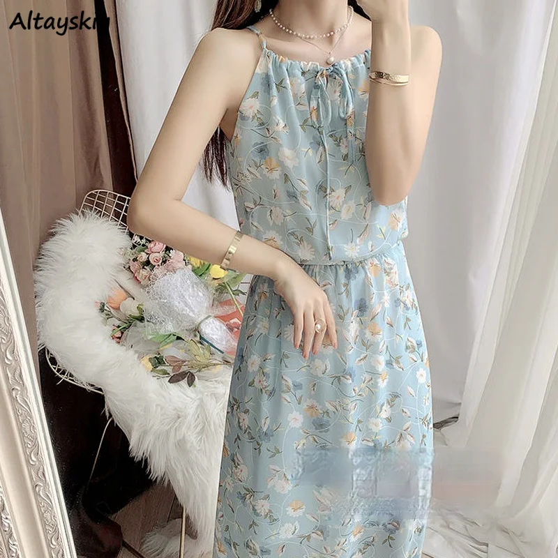 

Платье женское с завышенной талией, элегантный пикантный свободный сарафан в Корейском стиле, универсальная модная повседневная одежда, на...