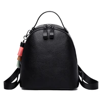 100 genuine cow leather womens backpack new fashion ladies double shoulder bag female small casual travel bags high quality