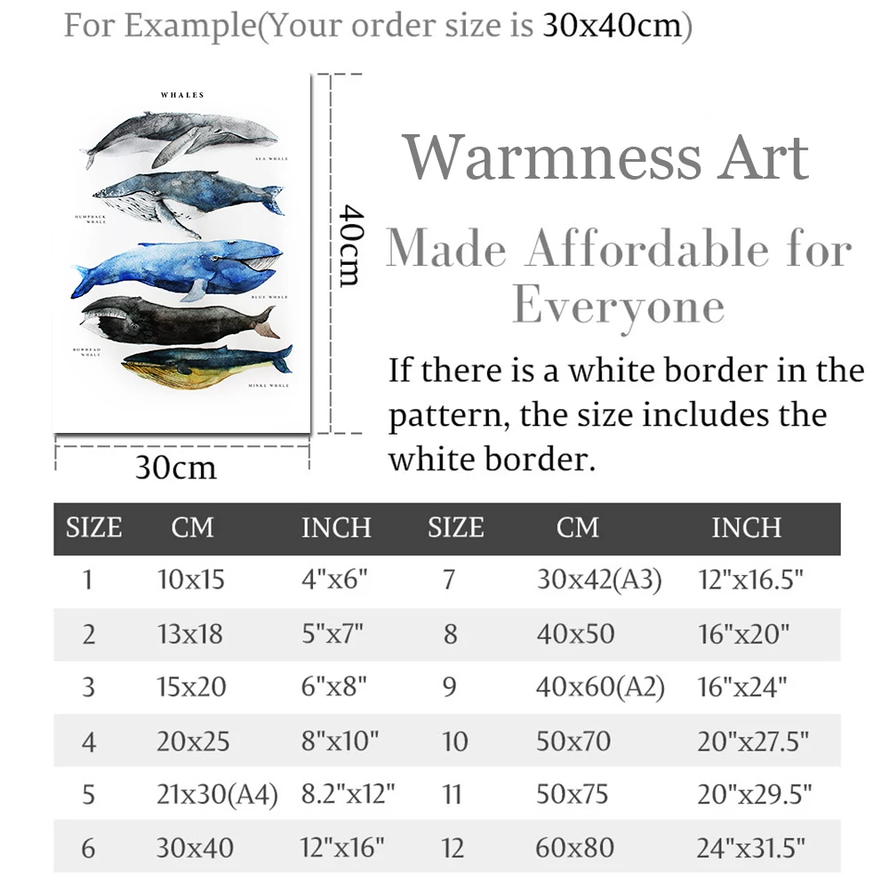 Печать рыбы и плакат киты акварельные стены Искусство Холст Живопись