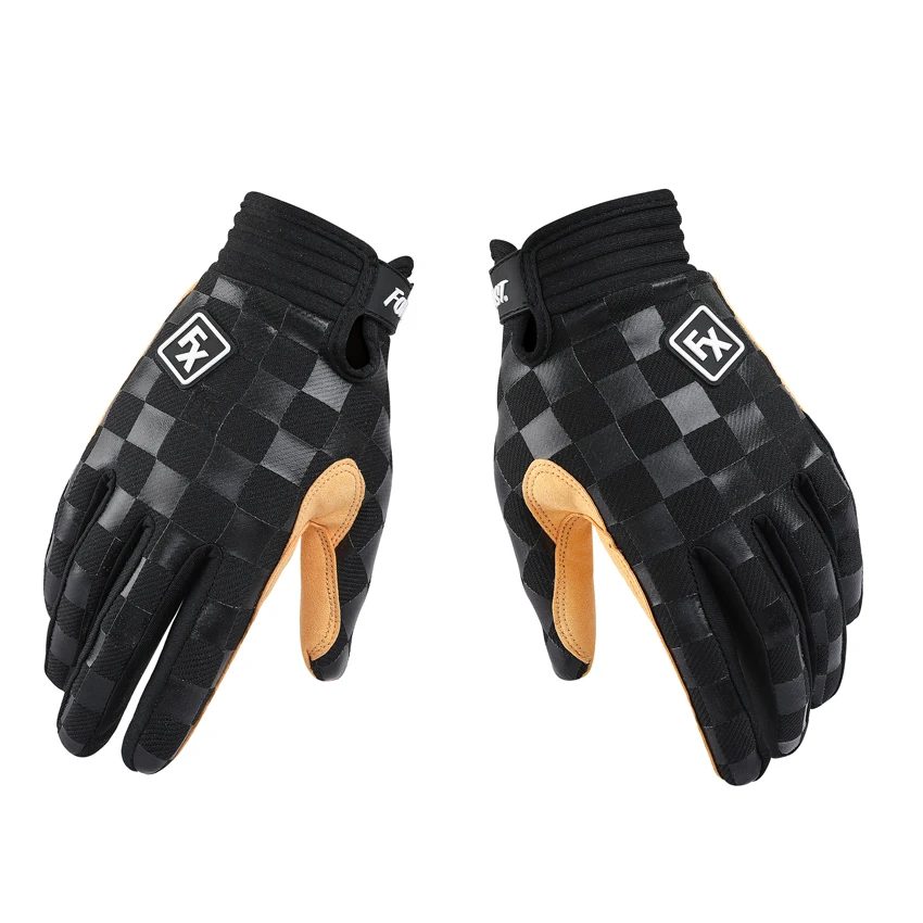 Перчатки для мотоциклистов FOXPLAST дышащие с закрытыми пальцами езды на велосипеде