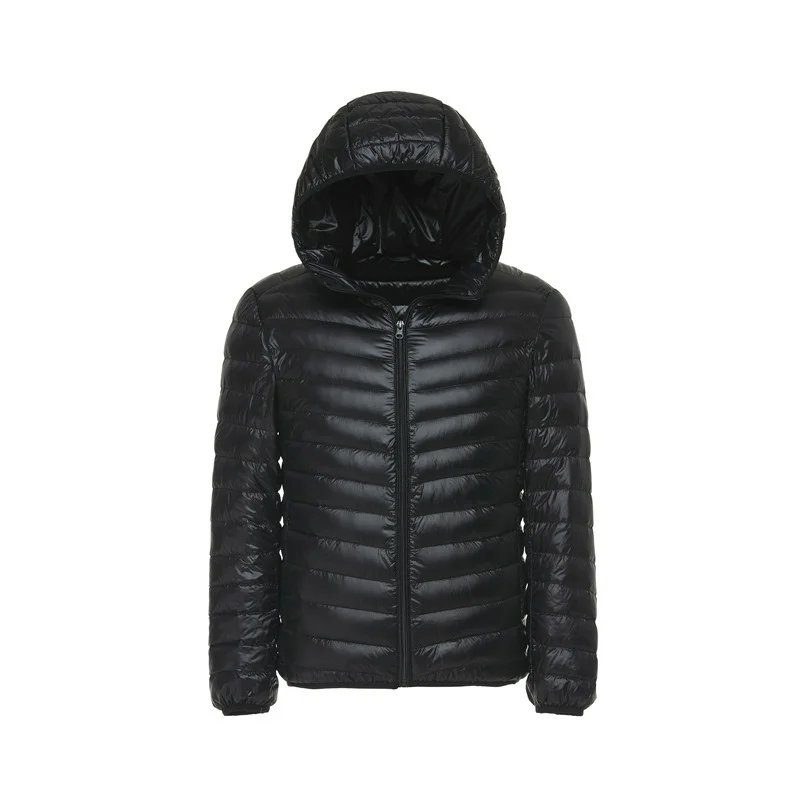

Men's Jacket 2021 Youth Standing Collar Outer Down Jacket Zipper Casual Hooded Quilted Jacket with High Content White Duck Down