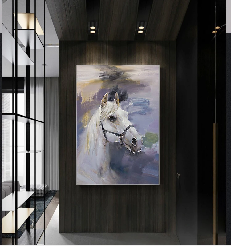 100% ручной Краски ed абстракция на основе конского жира холсте искусство масляные