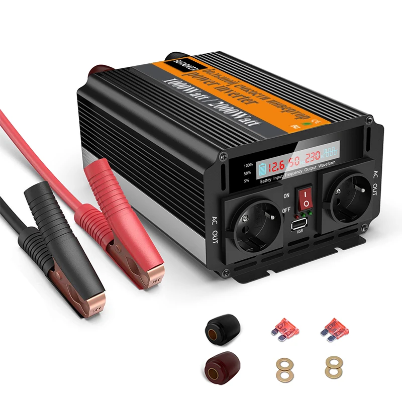 Интеллектуальный инвертор 2000 Вт трансформатор напряжения 12 В 24 220