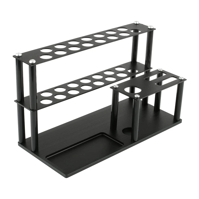 

RC Tool Storage Holder 18 Holes Metal Organizer for Screwdrivers Hobby Models Car Boat Drone Repair Tools