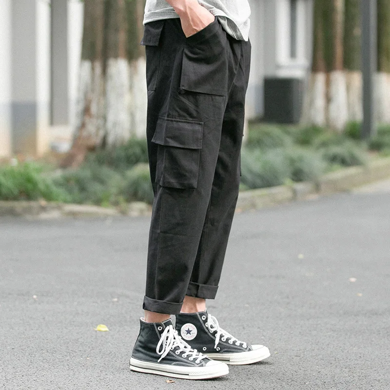 FUGOISM мужские боковые карманы брюки хип хоп лоскутные карго рваные спортивные