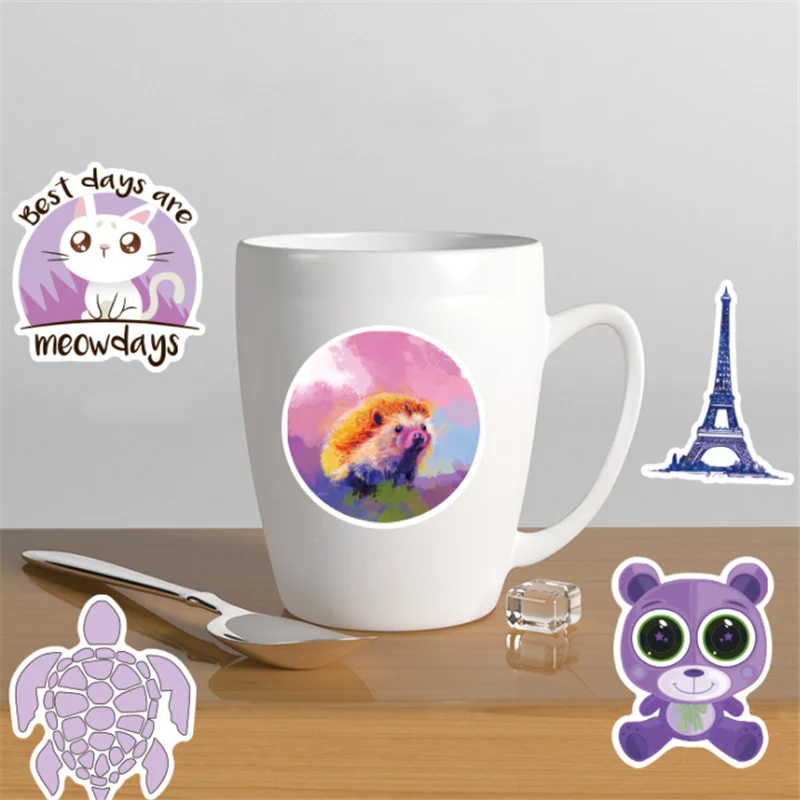 

10/30/50PCS Cartoon Cute Purple Small Fresh Graffiti Stickers Hand Account Suitcase Waterproof Guitar Decoration Toys Wholesale