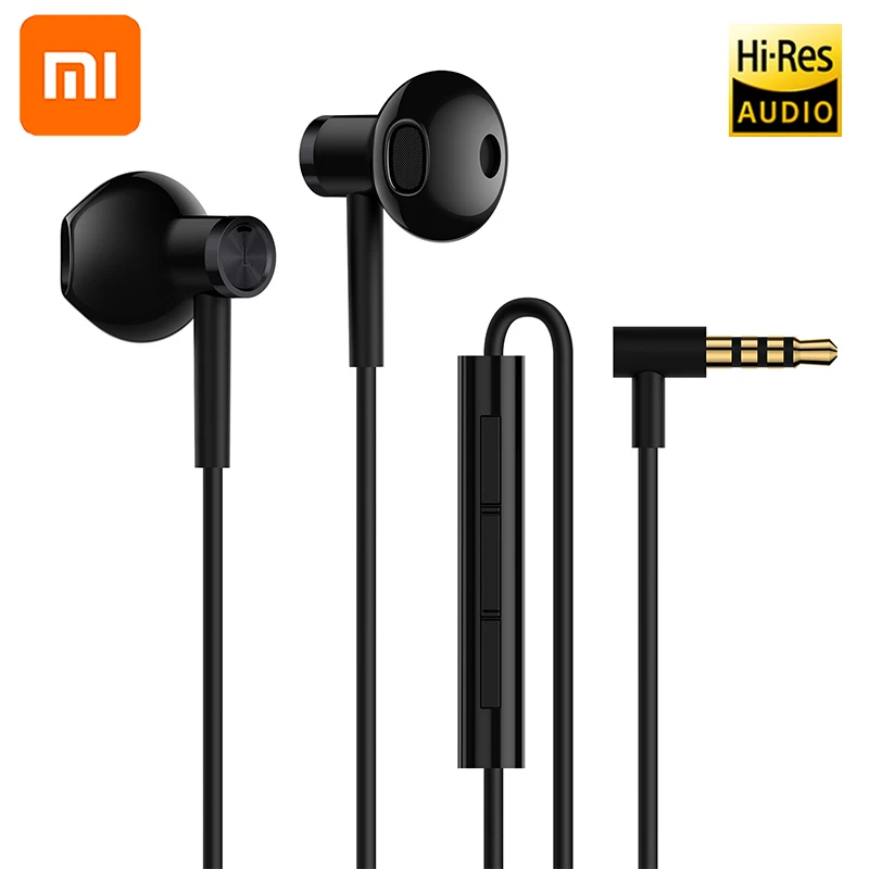 Оригинальные универсальные гибридные наушники Xiaomi 3 5 мм с двумя басами проводное