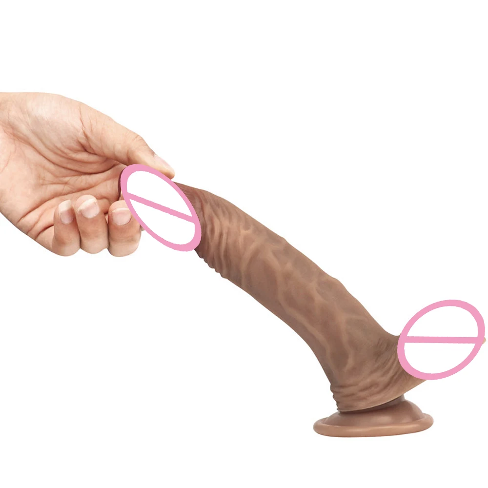 Adult Toys Double Layer Silicone Huge Dildo Suck Penis For Vagina Female Masturbator Thick Suction Cup No Vibrating Dick | Красота и