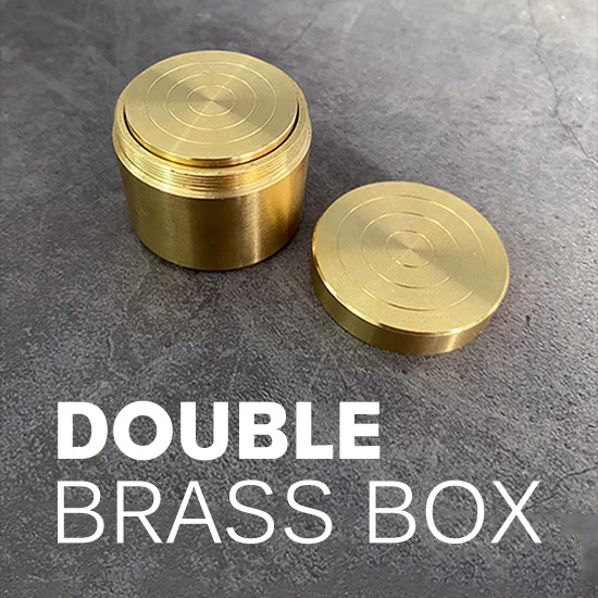 

Double Brass Box Magic Tricks Amazing Coin/Ring Into Metal Box Magia Mystery Box Magie Mentalism Illusion Gimmick Props Magica