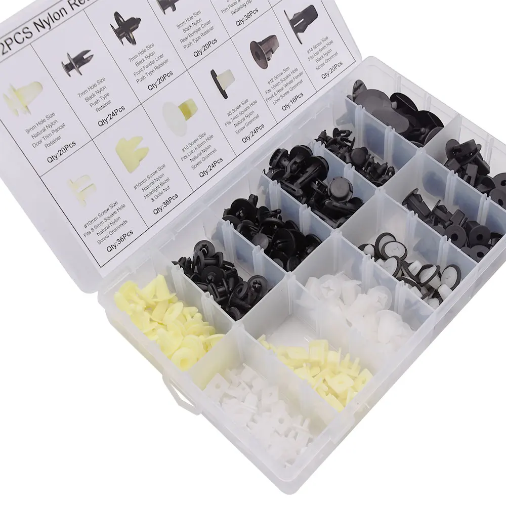 292 шт. 12 размеров смешанный автомобильный брызговик бампер пластиковая заклепка