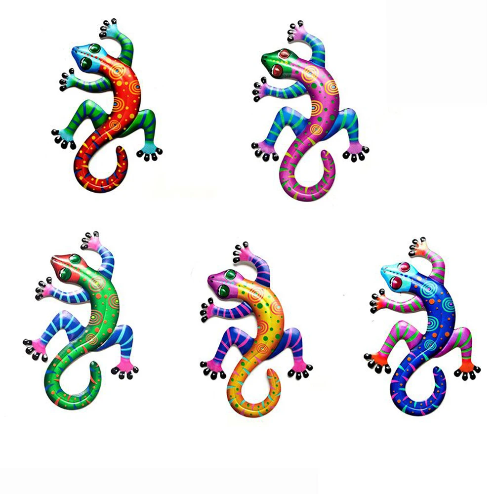 Железные настенные украшения Gecko домашнее украшение для стен имитация