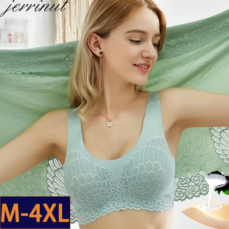 Jerrinut размера плюс для девочек Спортивный бюстгальтер переходного Для женщин 4XL