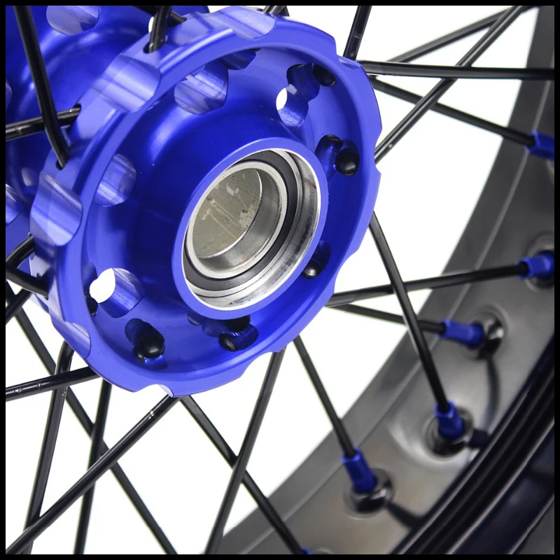 3 5/5 0 * 17IN. Колеса Supermoto диски набор для HUSABERG FE FC 125 250 350 450 501 2004 2014 синий ниппель