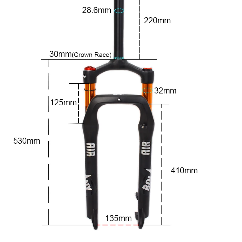 BOLANY поддерживающий диск MTB 26*4 0 &quotAir Shock 1 1/8&quot для пляжного снежного велосипеда 9
