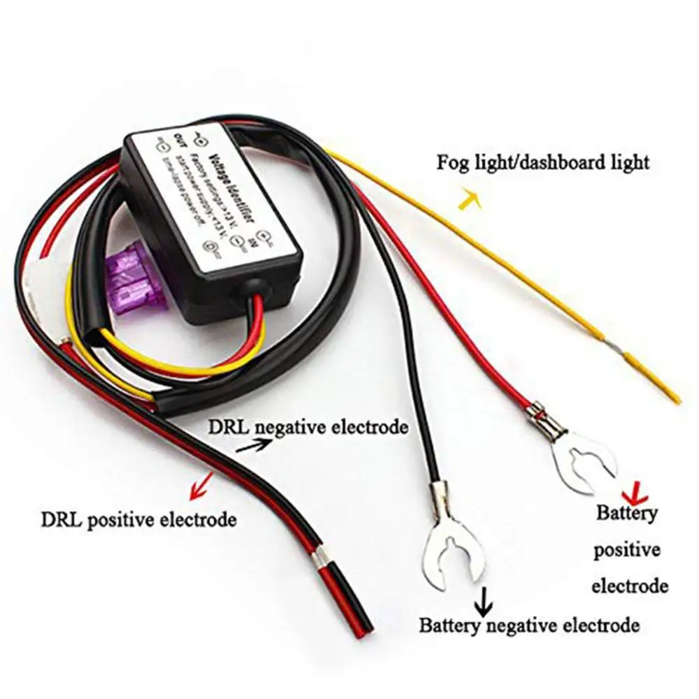 

12-18V DRL Controller Auto Car LED Daytime Running Lights Controller Relay Harness Dimmer On/Off Fog Light Controller