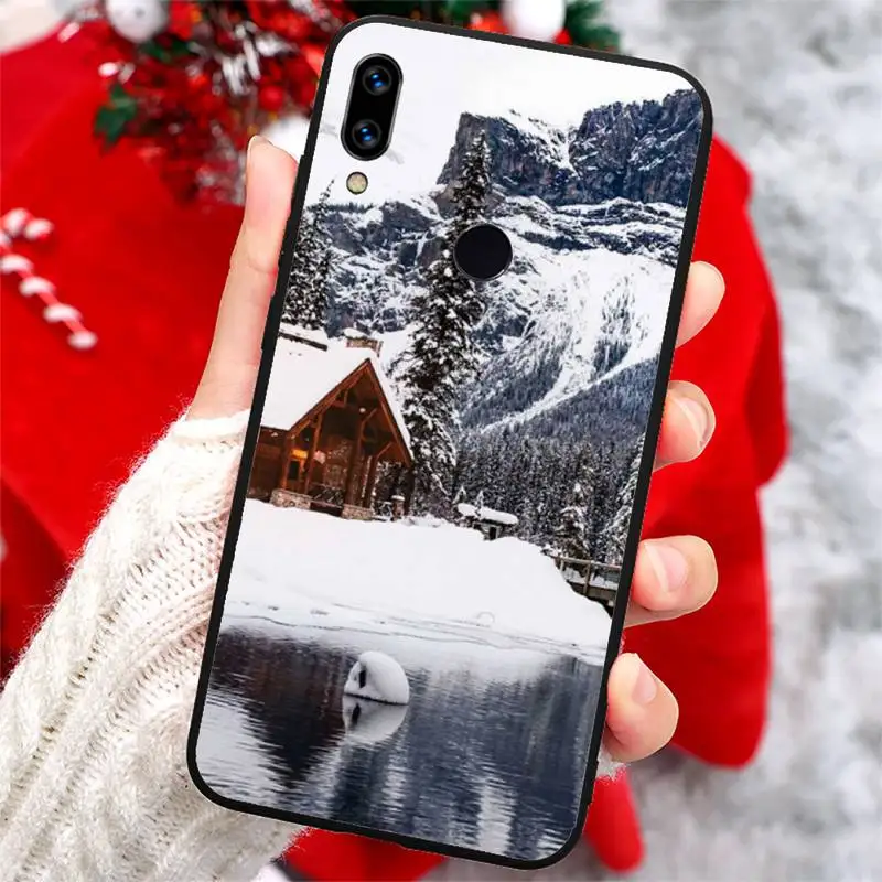 

natural scenery lake Snow art Phone Case For Xiaomi Redmi note 7 8 9 t k30 max3 9 s 10 pro lite
