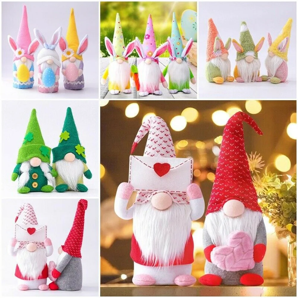 Easter Gnome Bunny Rabbit Gonk Tomte Plush Toys Dolls Decor Valentines Day Gift Christmas Gift