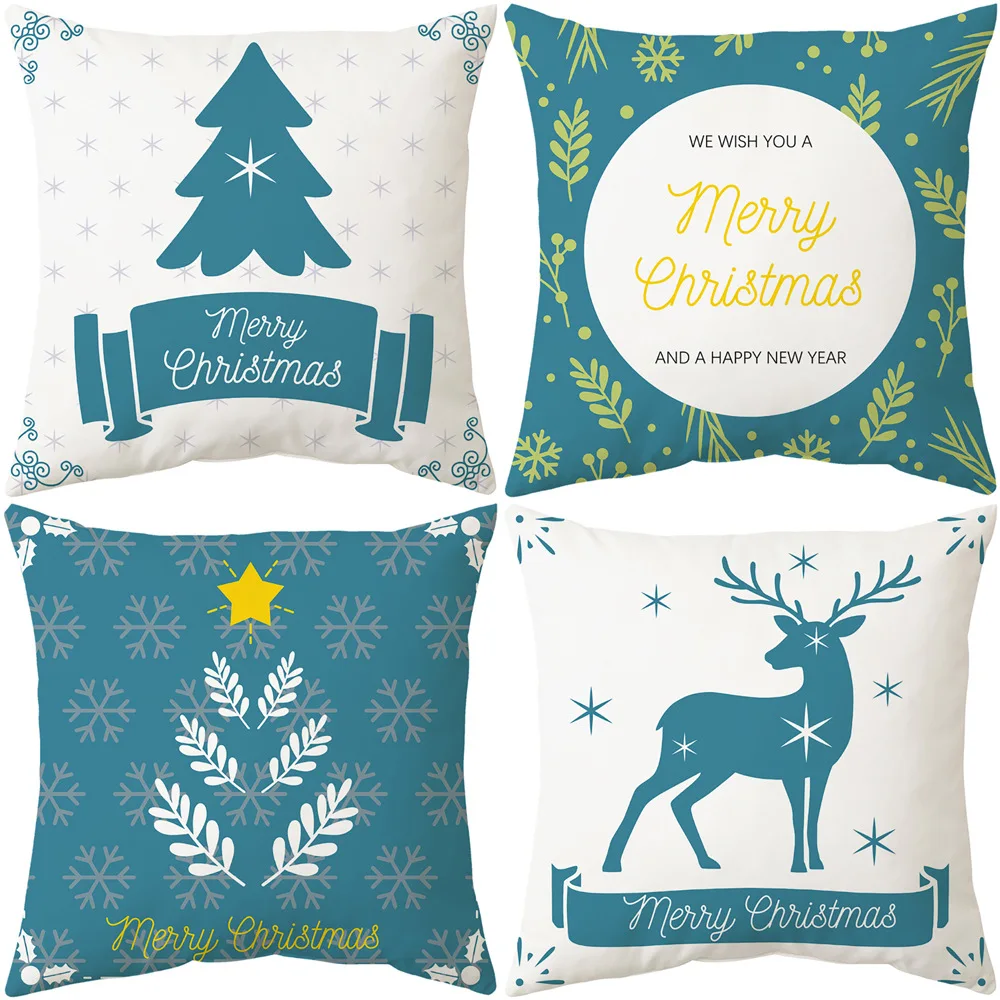 

Новинка Рождественская обнимающая Подушка Чехол короткая плюшевая льняная Подушка персиковая кожа диванная подушка поясная подушка навол...