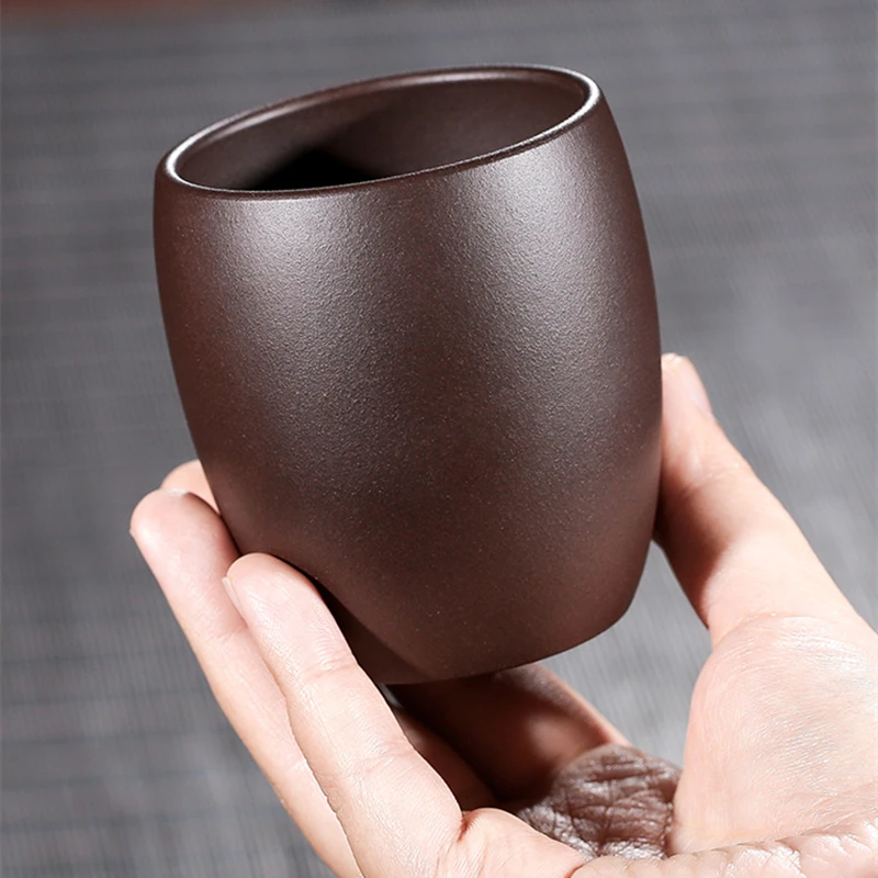 

yixing zisha tea cup marked master cup Chinese original ore purple grit kungfu cup 160ml on sales