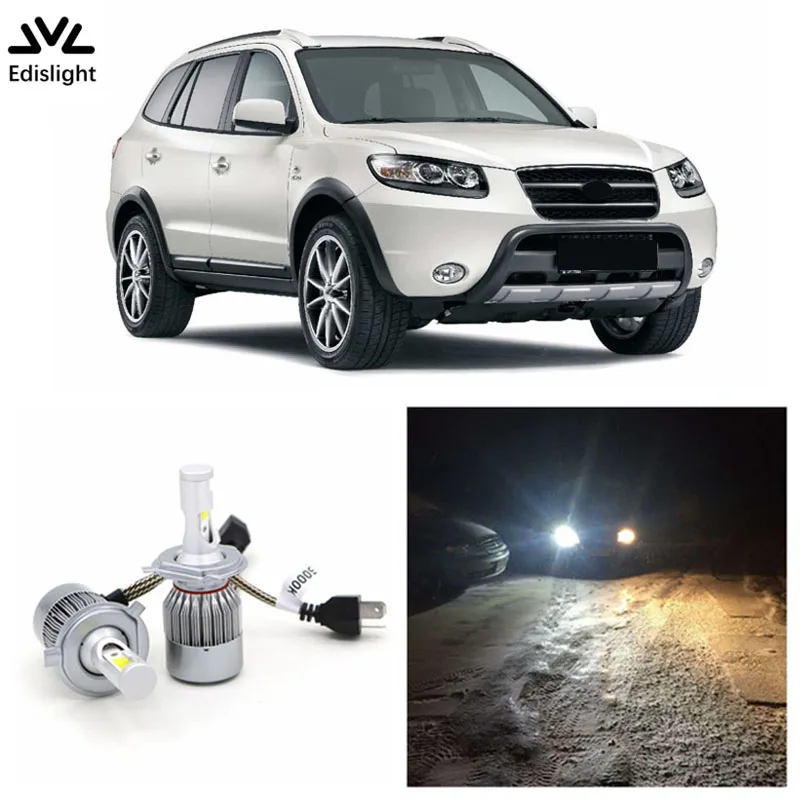 Edislight Автомобильные светодиодные фары головной свет для HYUNDAI Santa Fe 2001 2002 2003 2004 2005
