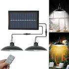 Подвесной светильник на солнечной батарее с пультом дистанционного управления, уличный водонепроницаемый настенный светильник, фонарь на солнечной батарее для сада и улицы