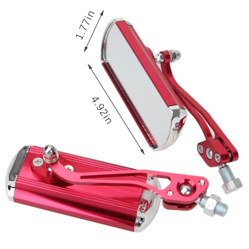 

1Pair Aluminum Alloy Bicycle Rearview Mirror Bike Mirror Adjustable Handlebar for Road Bike Mountain Bike Bike Accessories Parts
